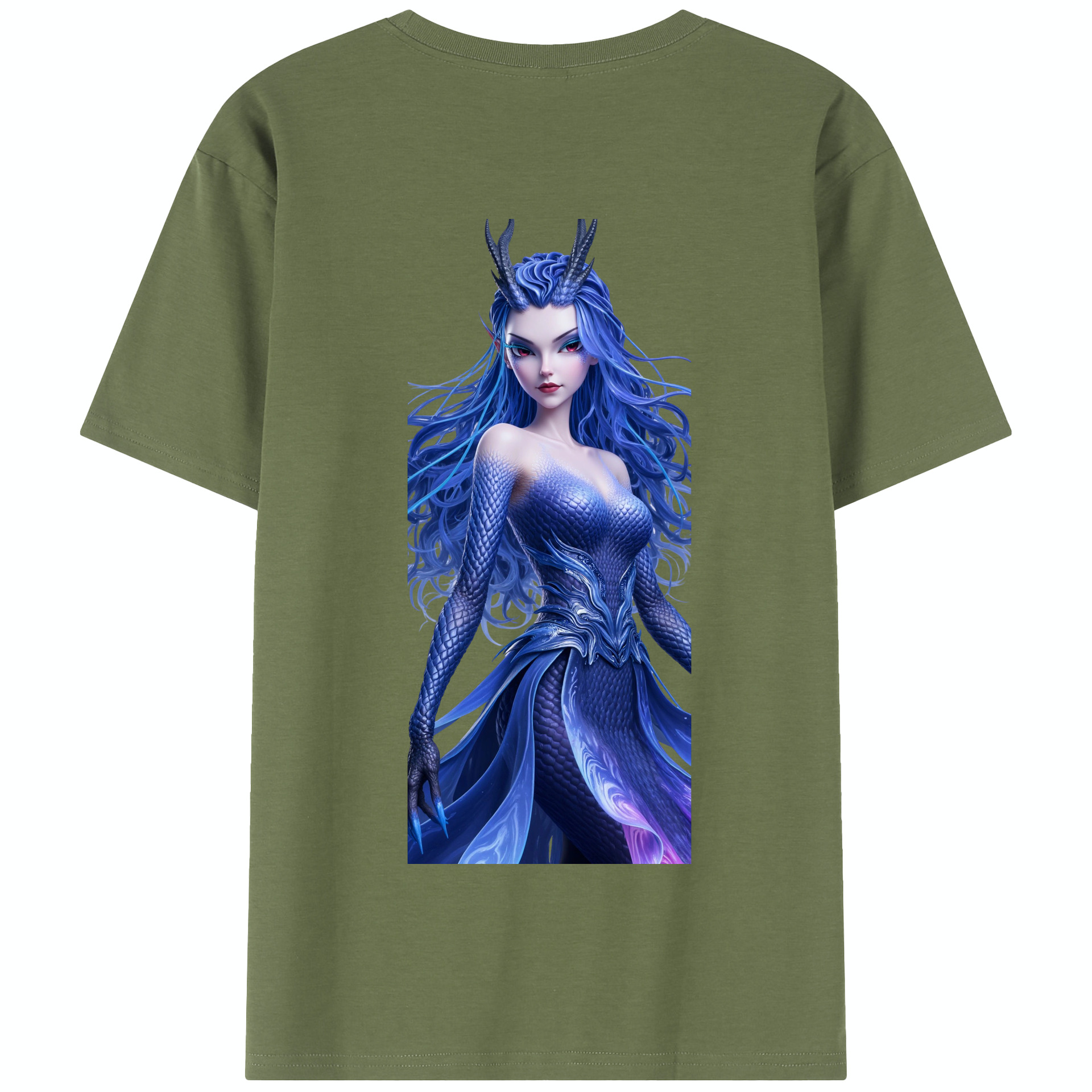 （画像用） Ne Zha 2 ナタ 魔童の大暴れ 綿100％半袖Tシャツ（背面プリント）